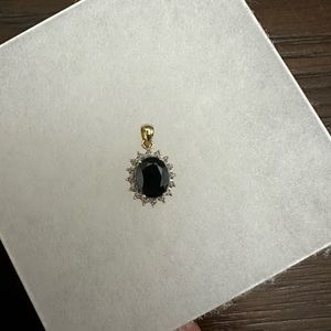Stunning 10k Sapphire and Diamond Charm